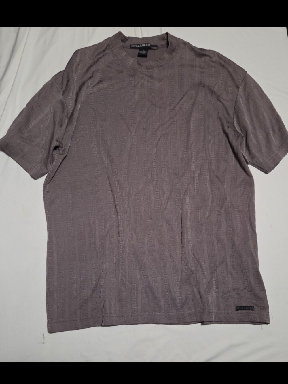 Syllables mens XL brown texture top #18